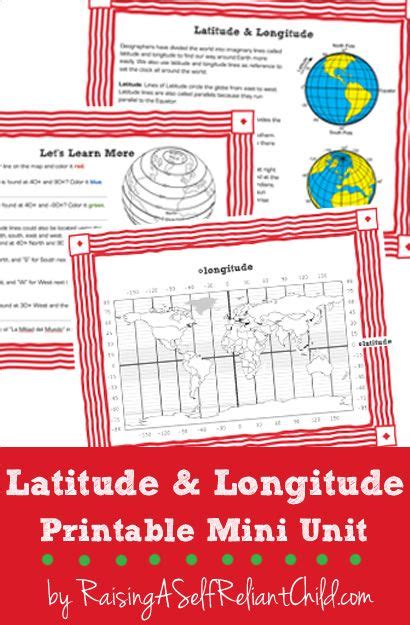 Free Printable Latitude And Longitude For Kids Age 8 10 Homeschool