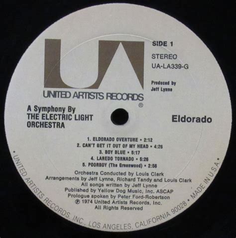 Пластинка Eldorado A Symphony By The Electric Light Orchestra