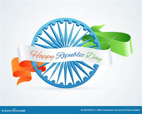 Creative Ashoka Wheel For Indian Republic Day Royalty Free Stock
