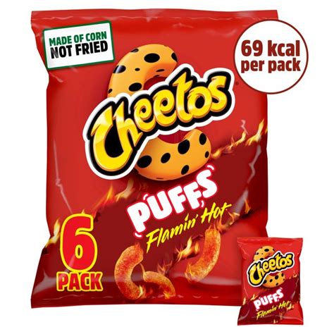 Cheetos Puffs Flamin Hot Snacks 13g X Ocado
