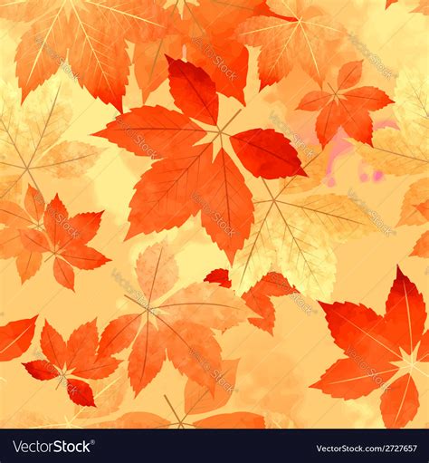 Seamless Autumn Leaf Fall Pattern Royalty Free Vector Image