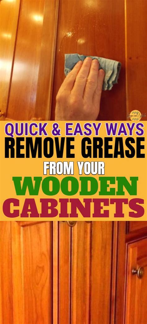 Children closing and opening kitchen cabinets, grease from cooking or condensation from outside temperatures all vinegar is good for removing sticky films most likely caused by dirty hands. How To Remove Grease From Wood Cabinets Without Damage ...