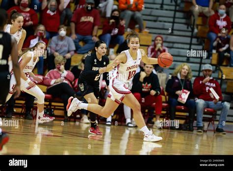 Indiana Hoosiers Forward Aleksa Gulbe No10 Plays Against Nc State During The National