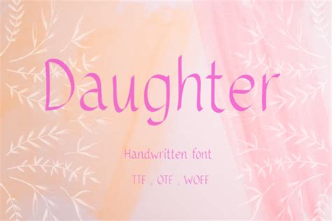 Daughter Font By Aommy Design · Creative Fabrica