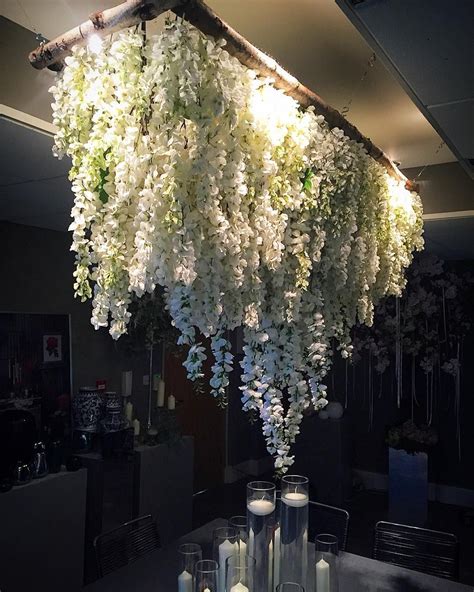 Instagram Flower Chandelier Flower Ceiling Diy Wedding Decorations