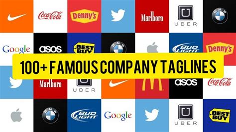 100 Taglines Of Brands And Famous Company Slogans And How To Make One That Sticks Youtube