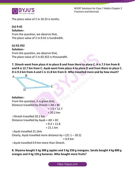 Ncert Solutions For Class 7 Maths Chapter 2 Fractions And Decimals