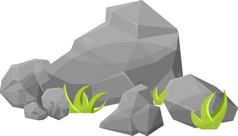 Rock Stones And Boulders In Cartoon Style 8500953 Png