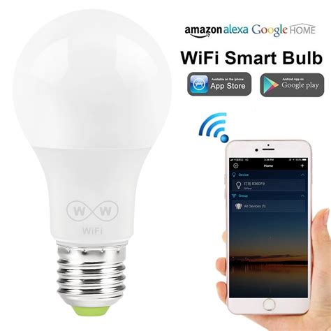 65w E27 Wifi Smart Light Bulb App Control Wake Up Lights No Hub