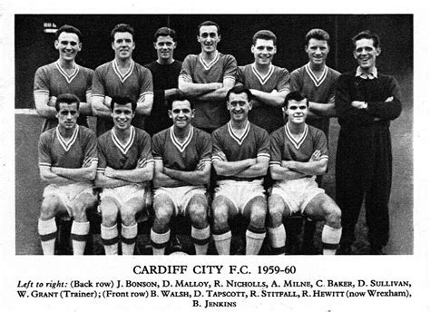 Cardiff City Team Group In 1959 60 Cardiff City Historical Pics
