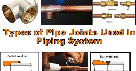 Types Of Pipe Joints Used In Piping System