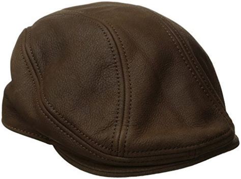 Stetson Mens Oily Timber Leather Ivy Cap Leather Ivy Cap Winter