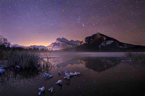 Hintergrundbilder Landschaft Berge Nacht See Natur Betrachtung