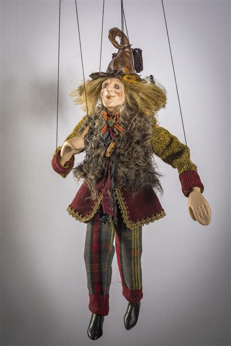 Puppet Handmade Marionette Worldwide Shipping Villager Handcrafted