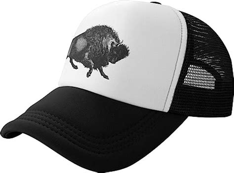 American Bison Trucker Hat Summer Adjustable Mesh Cap Men Women