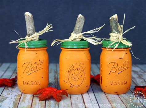 DIY Pumpkin Jars - The Scrap Shoppe