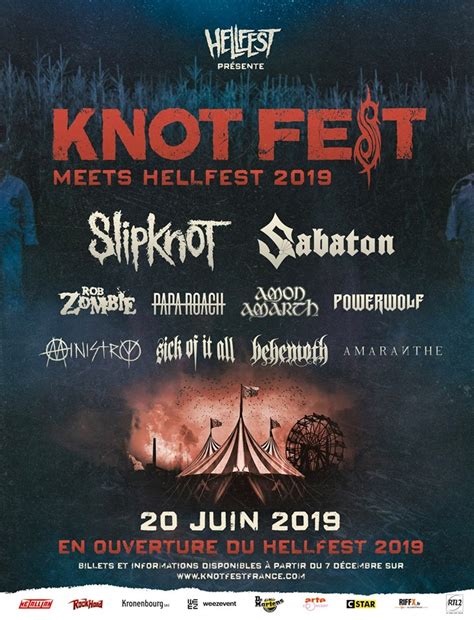 The event has been held both as a touring festival and a destination festival in several countries including the united states, canada, japan, mexico, colombia and france. KnotFest France 2019 - 20/06/2019 - Clisson - Pays de la ...