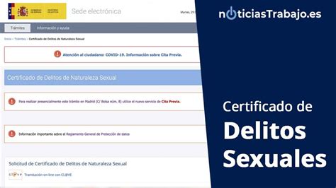 Certificado De Delitos Sexuales C Mo Solicitarlo Noticiastrabajo