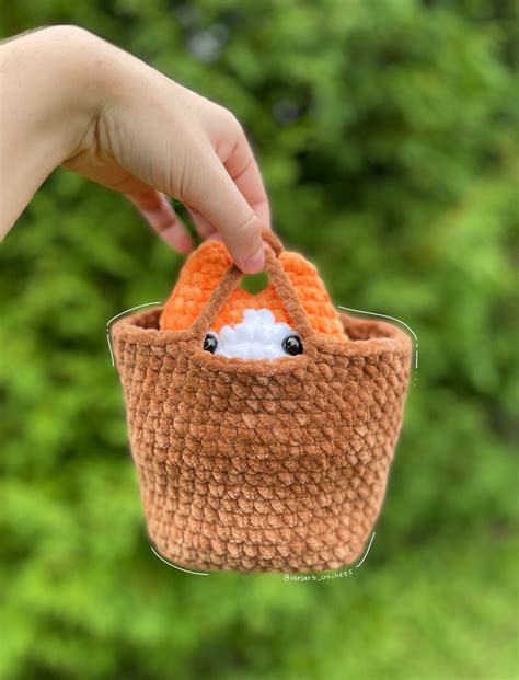 Crochet Cat In A Bag Cat Plushie Etsy