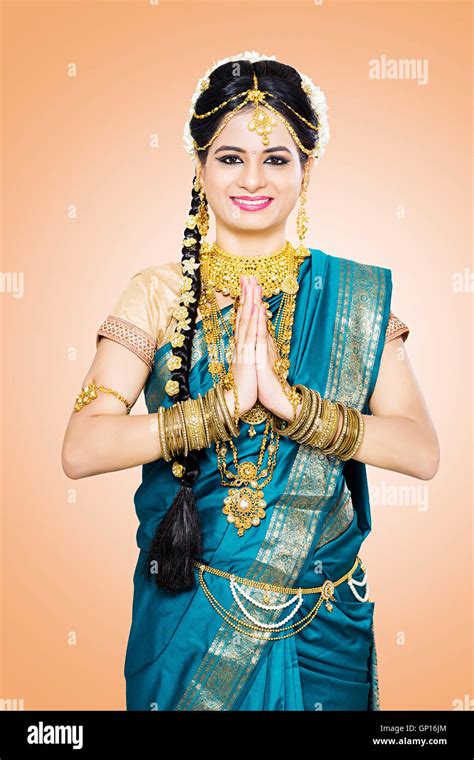 1 Beautiful Adult Bride Tamil Woman Diwali Festival Joined Hands