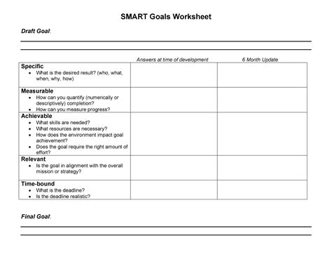 41 Smart Goal Setting Templates And Worksheets Templatelab