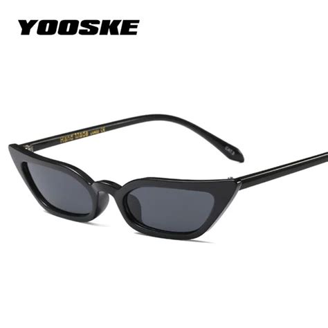 Yooske Sexy Small Cat Eye Sunglasses Women Vintage Red Black Sun Glasses Female Ladies Cateyes