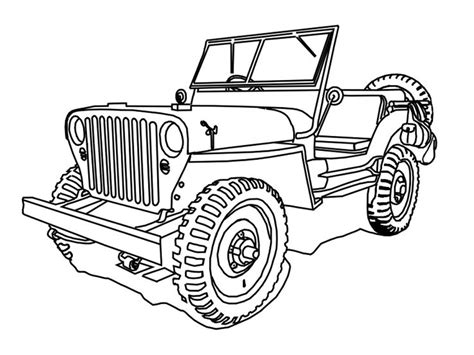 Jeep Coloring Pages For Print | Realistic Coloring Pages