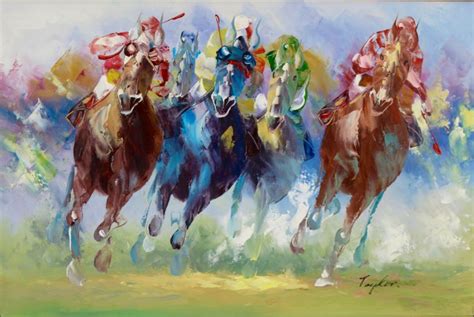Horse Racing By Taylor Horse Painting Horses Horse Racing