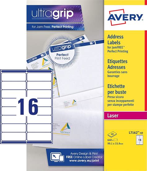 Avery Self Adhesive Address Mailing Labels Laser Printers16 Labels