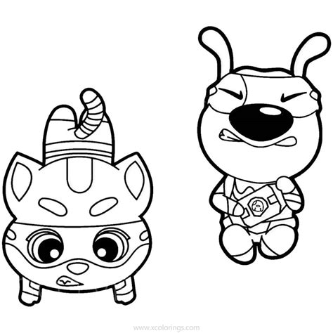 Talking Tom Hero Coloring Pages