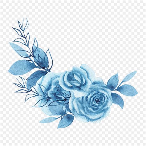 Watercolor Floral Bouquet Png Image Watercolor Blue Floral Bouquet