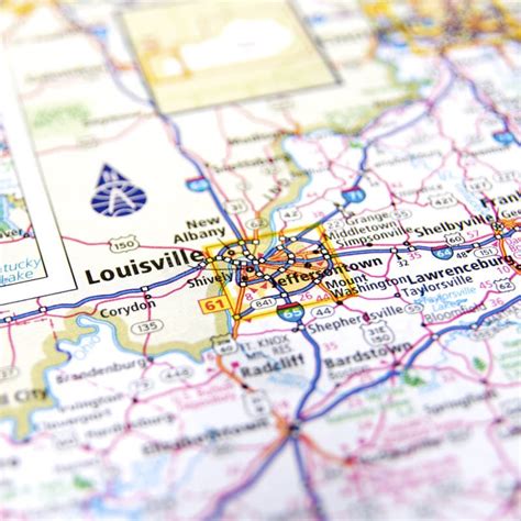 Louisville Map Stock Photo Image 42373945
