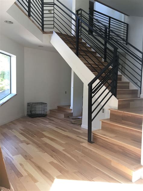 Modern staircase design ideas for home interior designs and living room decor ideas 2020 by decor puzzlewooden stair designs, modern staircase design ideas,. After- living room stair railing: Black horizontal powder ...
