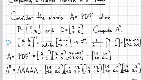 Vectors lend themselves readily to physical applications. Linear Algebra Example Problems - Computing a Matrix to a ...