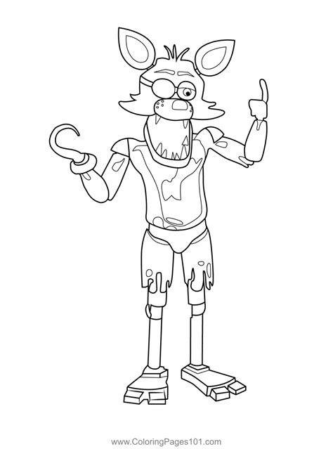 Fnaf Freddy Five Nights At Freddys Foxy Coloring Page Printable Images And Photos Finder