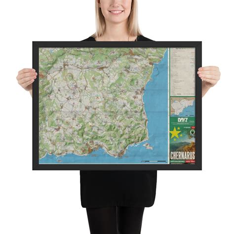 Dayz Map Chernarus Framed Posted Best Maps for Dayz - Etsy UK