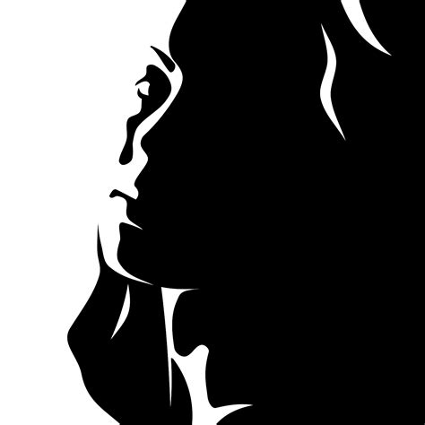 Pretty Woman Face Download Free Vector At Silhouette