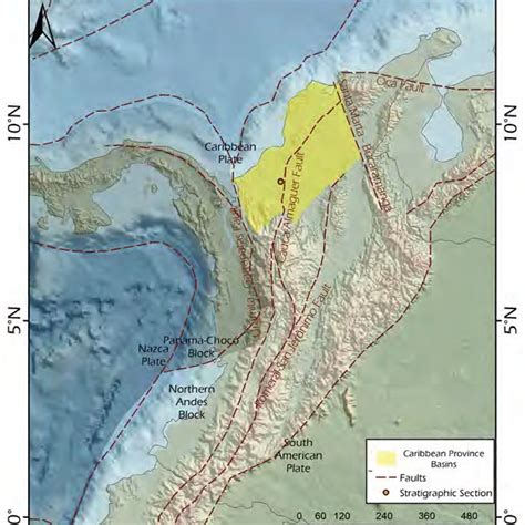 Geological Map Of The San Jacinto Fault Belt The Sinú Fold Belt And