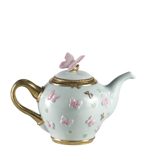 VILLARI Porcelain Butterfly Tea Pot Harrods KR