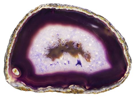 Large Purple Agate Slab 4 5 Geode Slice Stand Crystal Mineral