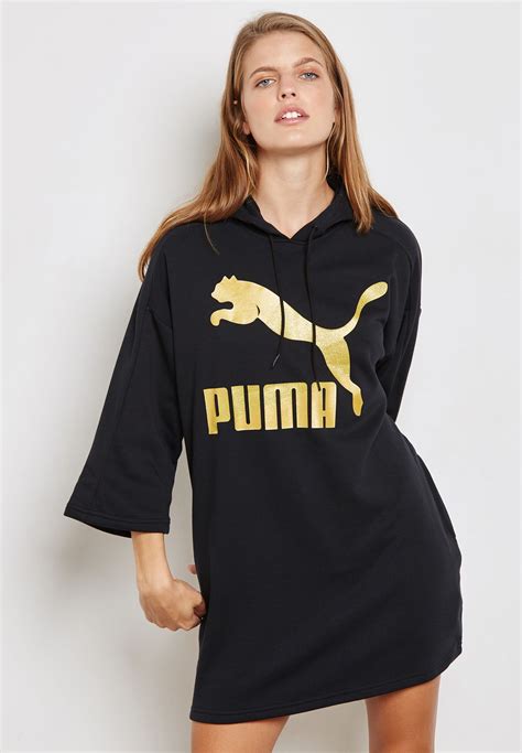 Buy Puma Black Glam Oversized Hooded Dress For Women In Mena Worldwide