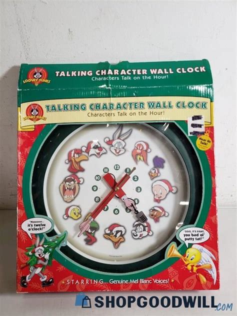 Vintage Looney Tunes Talking Character Wall Clock In Box