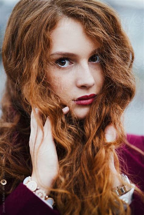 Beautiful Young Woman With Freckles And Ginger Hair By Jovana Rikalo