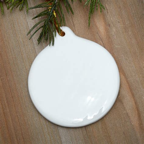 3 12 Porcelain Round Ornament Christmas Ornaments Christmas And