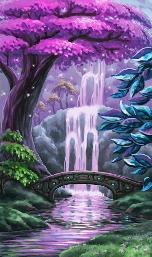 Enchanted Waterfall By Teri 71 Crafts In 2019 Waterfall Paintings