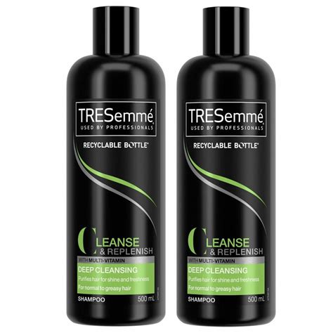 Tresemmé Cleanse And Replenish Deep Cleansing Shampoo 2 X 500ml Feelunique
