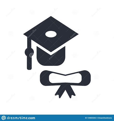 Graduation Icon Vector Sign And Symbol Isolated On White Background