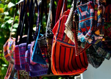 Mayan Textile Handbags Stock Image Image Of Woven Garment 24327911