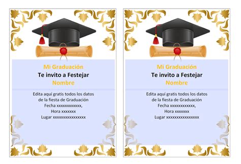 Plantillas Modelos De Tarjetas De Invitacion Para Graduacion Images