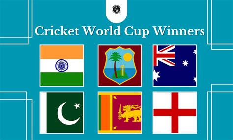 Cricket World Cup Winners List 1975 2023 Icc Odi Winners